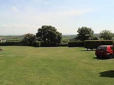 Camp site is surrounded by lovely countryside views