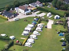 Aerial view over Looe Country Park