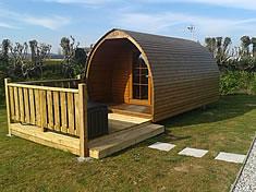 Camping pod and decking