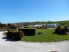 views over the touring and camping pitches