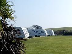 Touring caravans on Looe Campsite