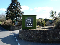 Looe Country Park entrance sign