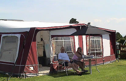 Happy campers at Looe Country Park camp site